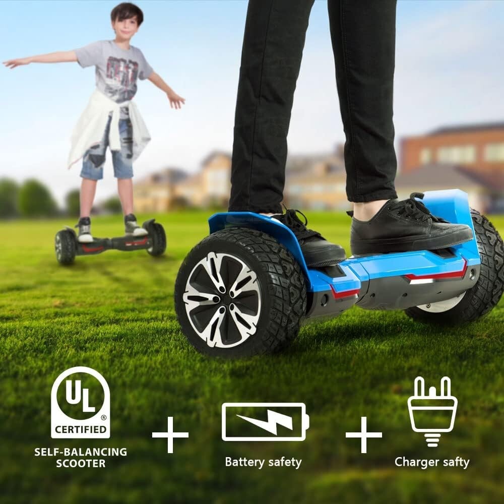 Durable Self-Balancing 8.5" Hoverboard with Bluetooth Speakers and LED Lights