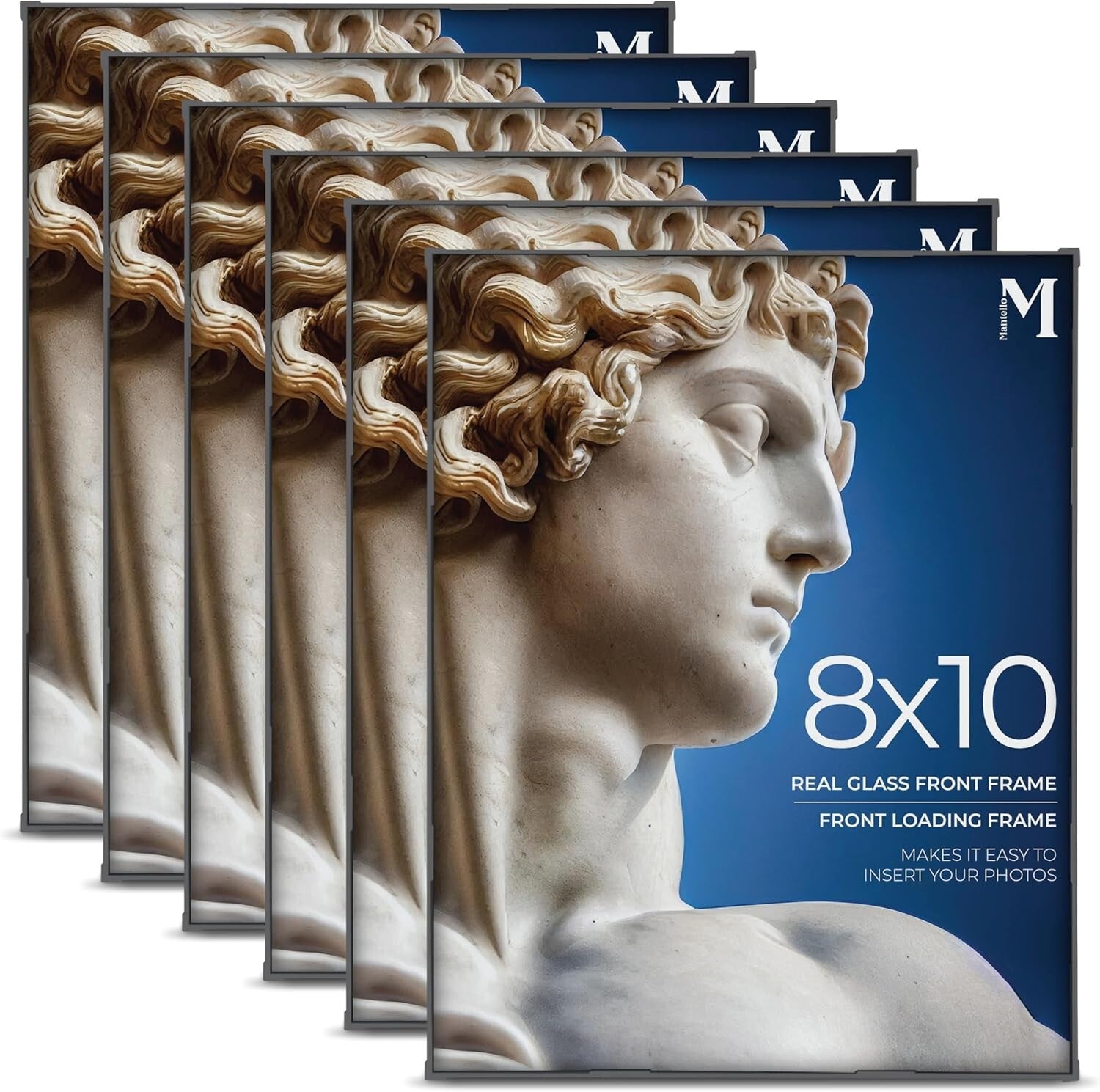 Versatile 8x10 Picture Frames Set of 6 - Display Portrait or Landscape Photos