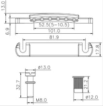 Load image into Gallery viewer, Tune-O-Matic Tailpiece &amp; Saddle Bridge Combo for LP/SG Electric Guitars - Relic