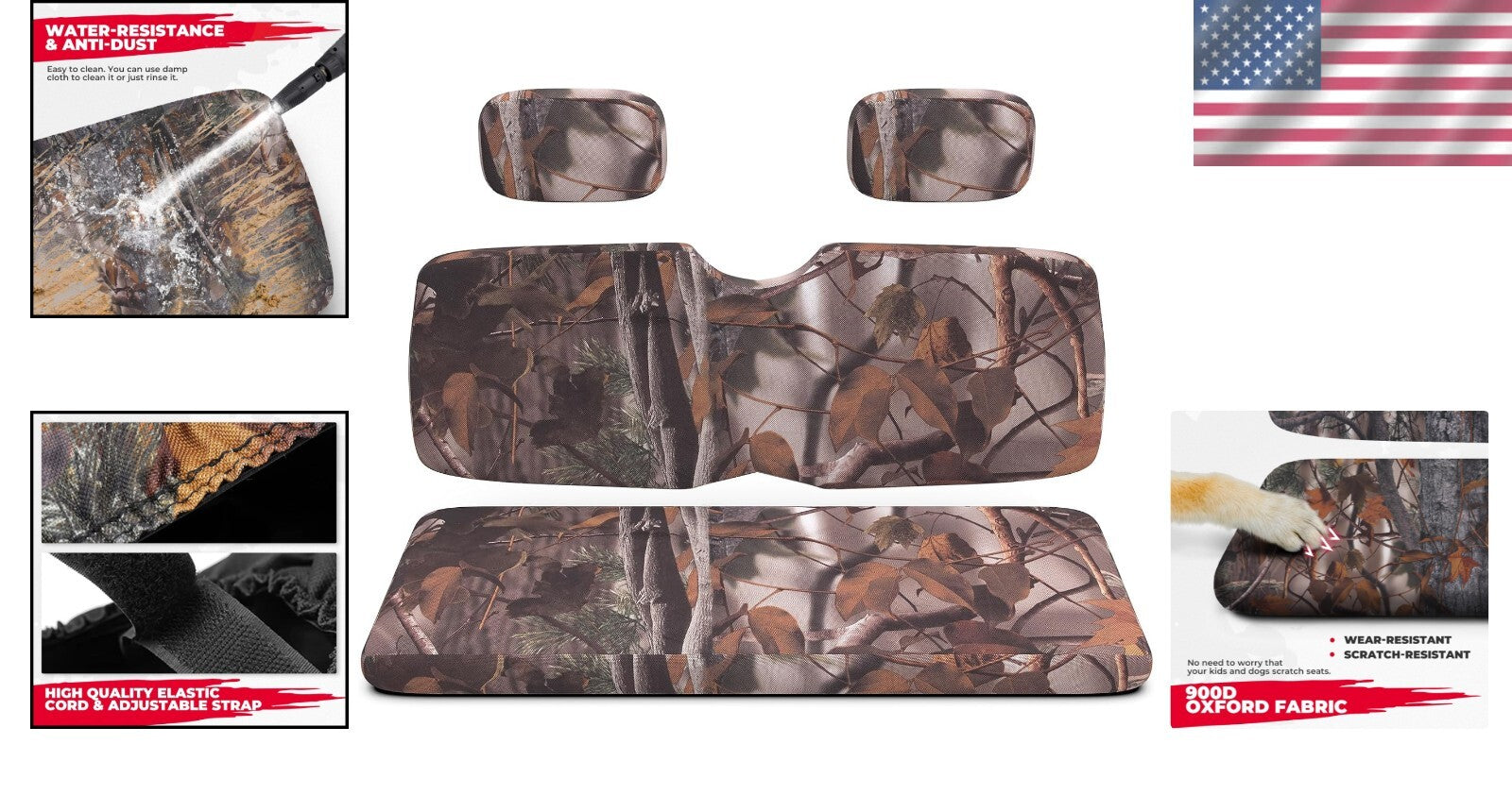 Long-Lasting Camo Seat Covers for Polaris Ranger 500 700 800 - Waterproof Design