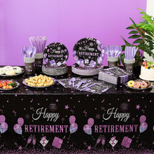 Load image into Gallery viewer, All-in-One 452-Piece Retirement Party Decorations - Classy Purple and Black Set