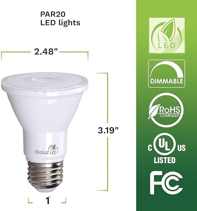 Energy-Efficient 20-Pack of Dimmable LED Light Bulbs, 75W Equivalent, Soft Light