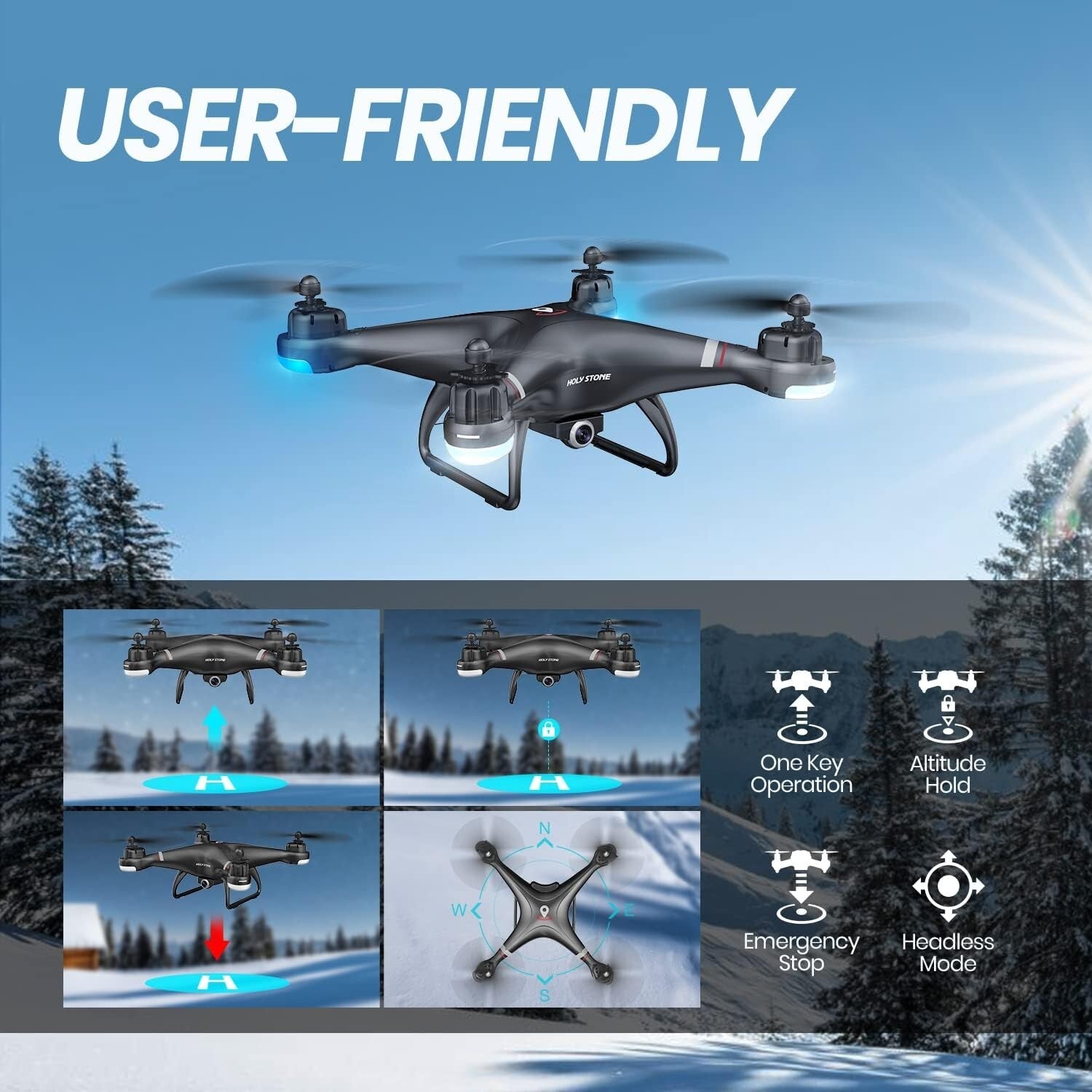 Capture Stunning Aerial Views: HS110G Drone with 1080P HD Camera for All Ages