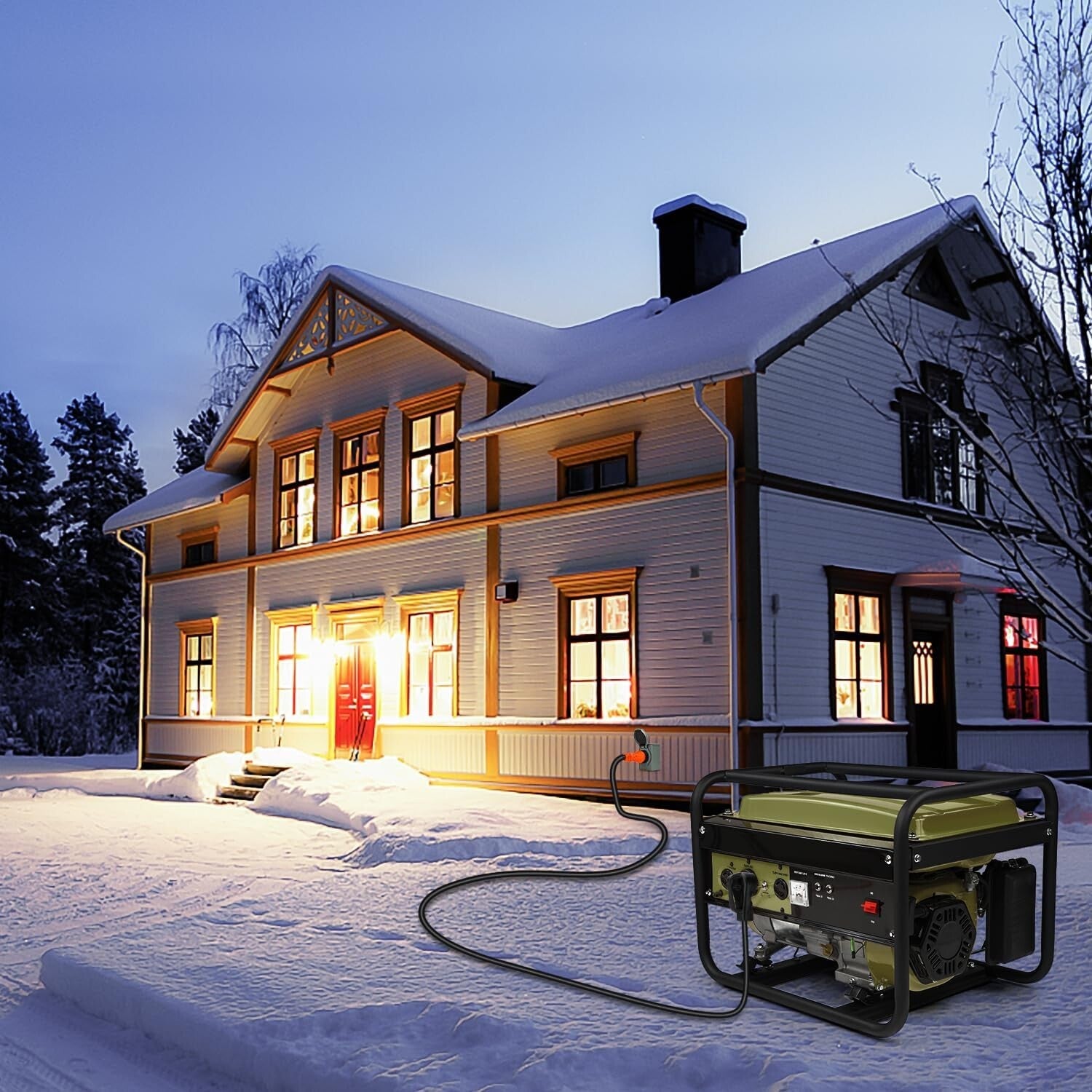 50 Amp Generator Power Cord, 25ft Weatherproof Extension for Reliable Connection