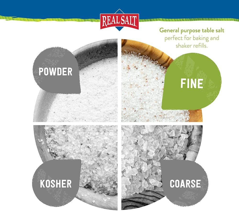 16 Oz Pouch 3 Pack - Real Salt, Unrefined Mineral Sea Salt with Trace Nutrients