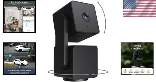 Wi-Fi Indoor/Outdoor Security Camera with Color Night Vision & Motion Tracking