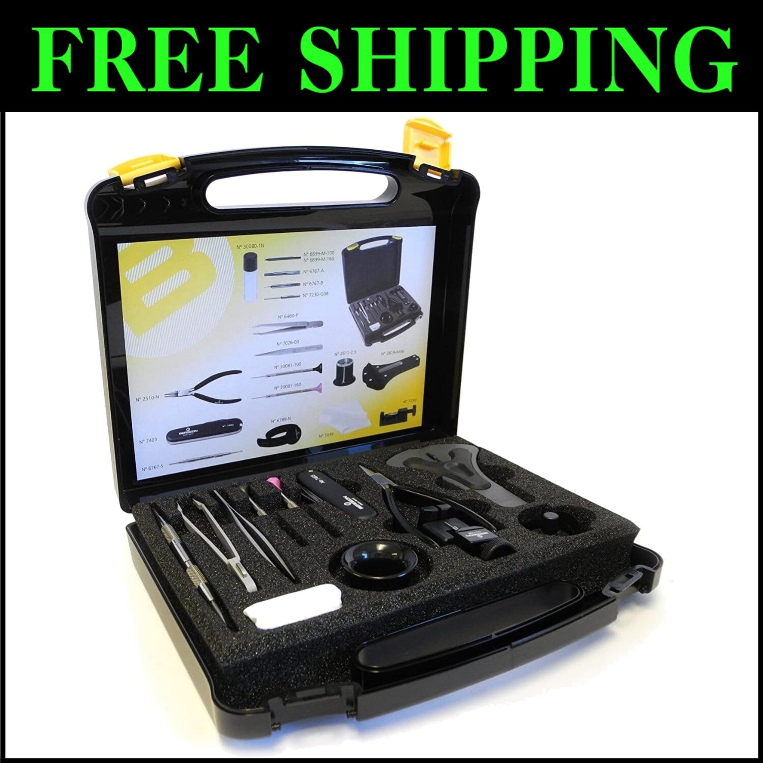 Essential Watch Repair Toolkit with Swiss Tools & Handy Carry Case - 18 Pieces