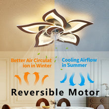 Load image into Gallery viewer, 24" Dimmable LED Ceiling Fan with Lights - 6 Speed &amp; 3 Color Modes for Any Room