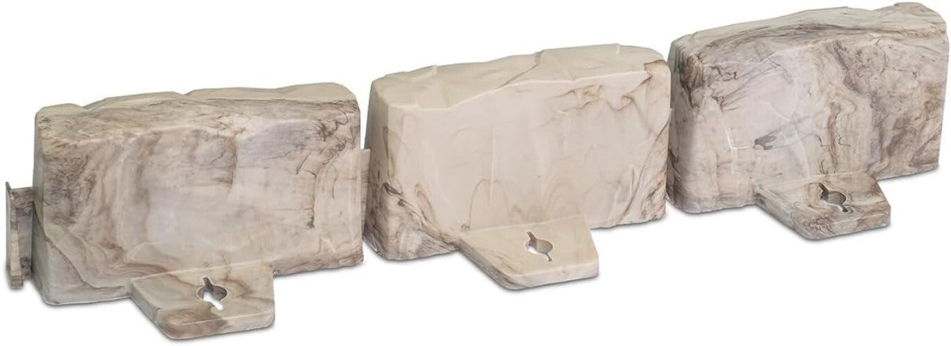 60-Foot Brown Stone-Look Landscape Edging with Anchoring Spikes - Easy Install