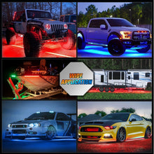 Load image into Gallery viewer, Multicolor LED Underbody Lights - 8Pcs Neon Accent Strips with Smart APP Control