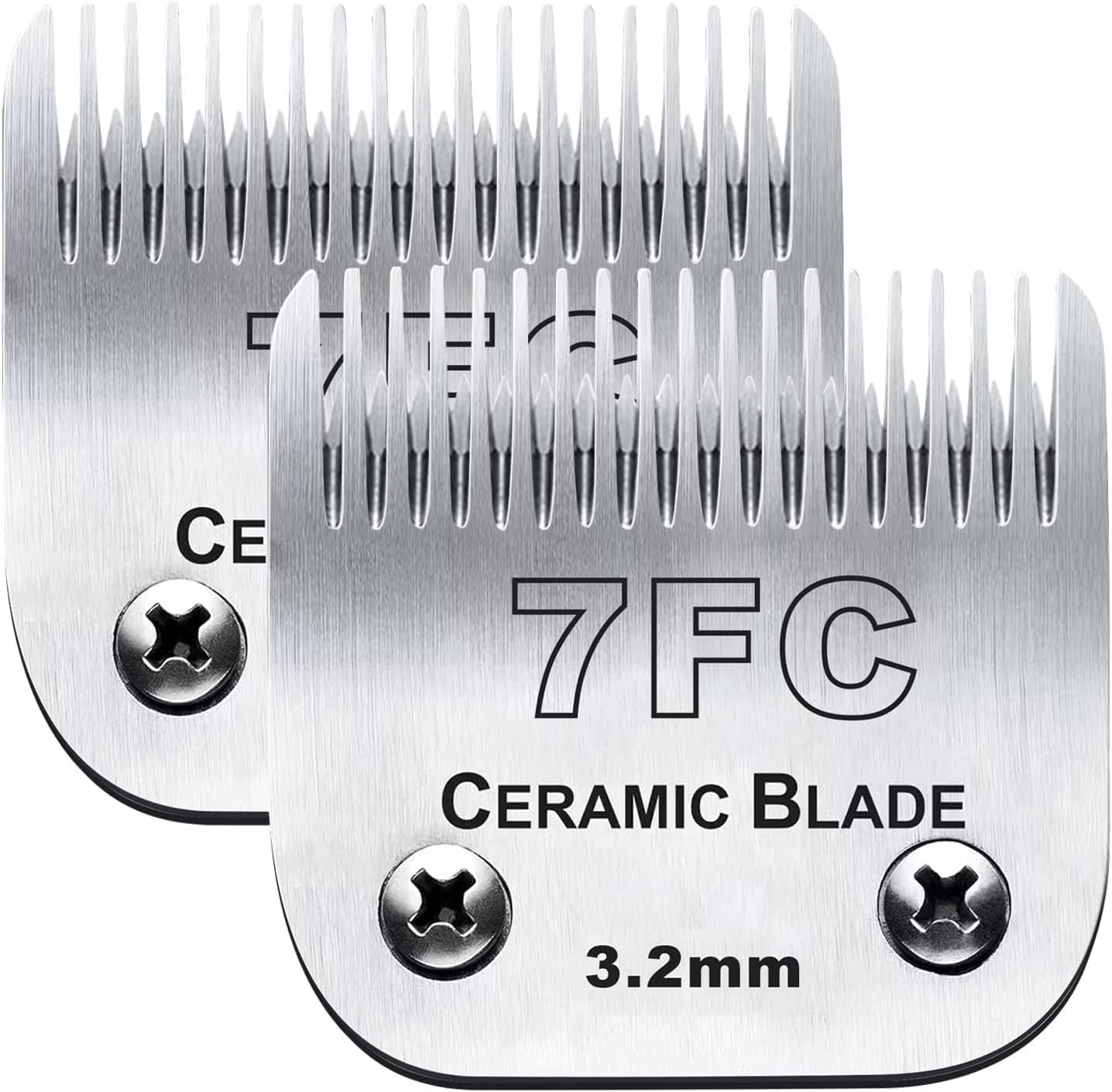 Lightweight 2PC Dog Clipper Blade Set - Sharp & Ambidextrous Design for Groomers