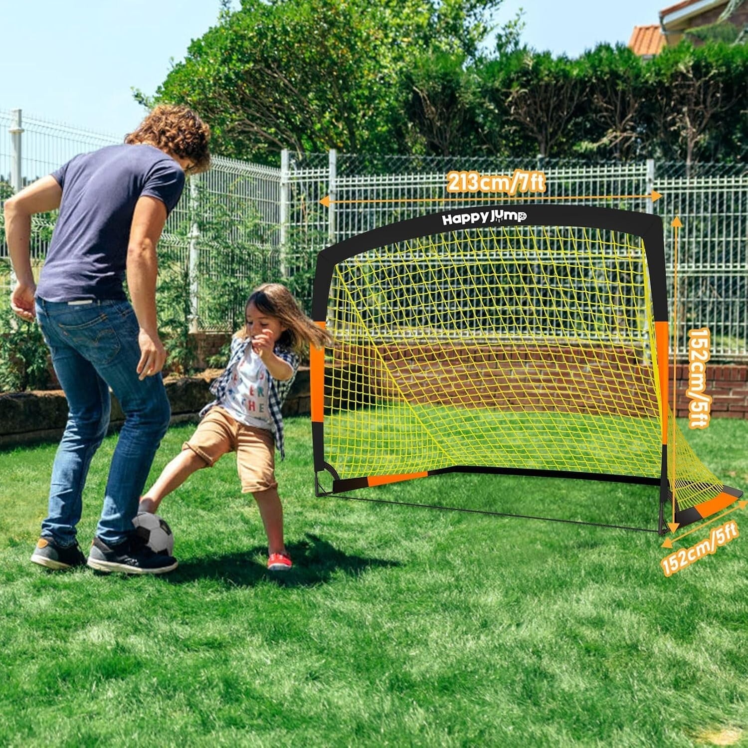 7'x5' Soccer Goal with Weather-Resistant Design for Kids - Ideal Backyard Gift