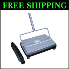 Load image into Gallery viewer, Lightweight 9-Inch Electrostatic Carpet &amp; Floor Sweeper - Gray Cleans All Messes