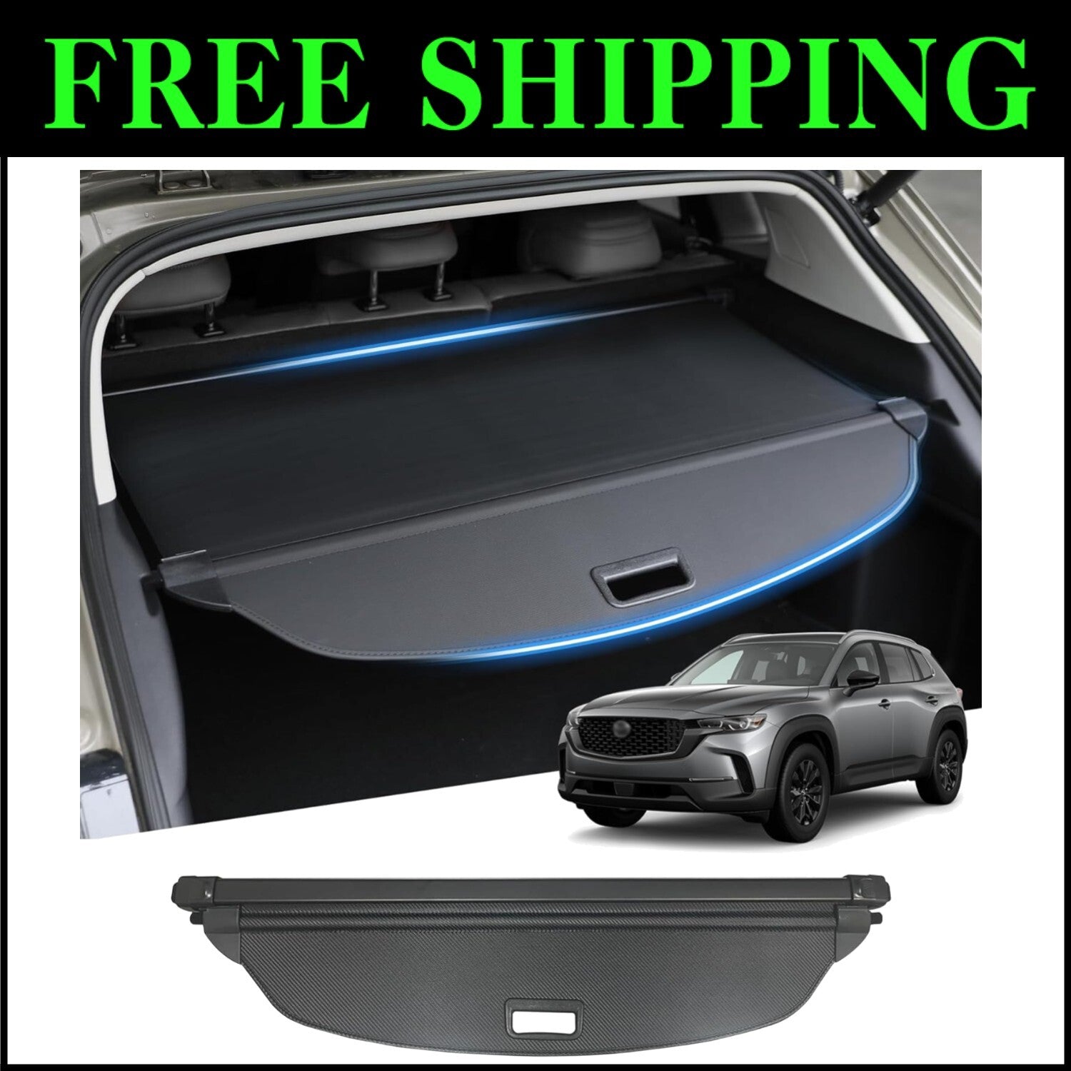 Easy Installation Cargo Shade for Mazda CX-50 (2023-2025) – Stylish Black Finish
