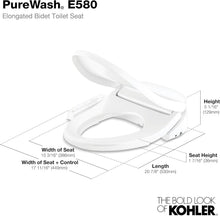 Load image into Gallery viewer, Quiet-Close Elongated Bidet Toilet Seat: Adjustable Warm Water &amp; Wash Modes
