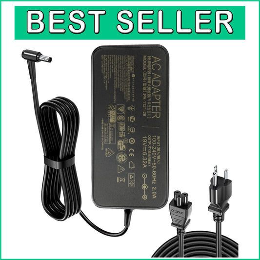 Durable 120W Asus Laptop Charger 19V 6.32A - Fast Charge and Protection Features