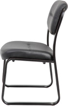 Load image into Gallery viewer, Upholstered Black Side Chair with Contoured Cushions – Ideal for Professionals