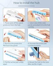 Load image into Gallery viewer, Compact 6-in-1 USB C Hub for iMac - Custom Color Panels &amp; Reliable Connectivity