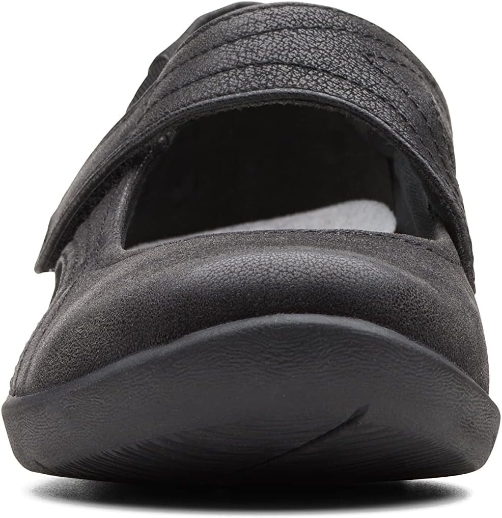 Comfortable Women's Sillian Bella Black Mary Jane Flats | Cloud Steppers Size 8W