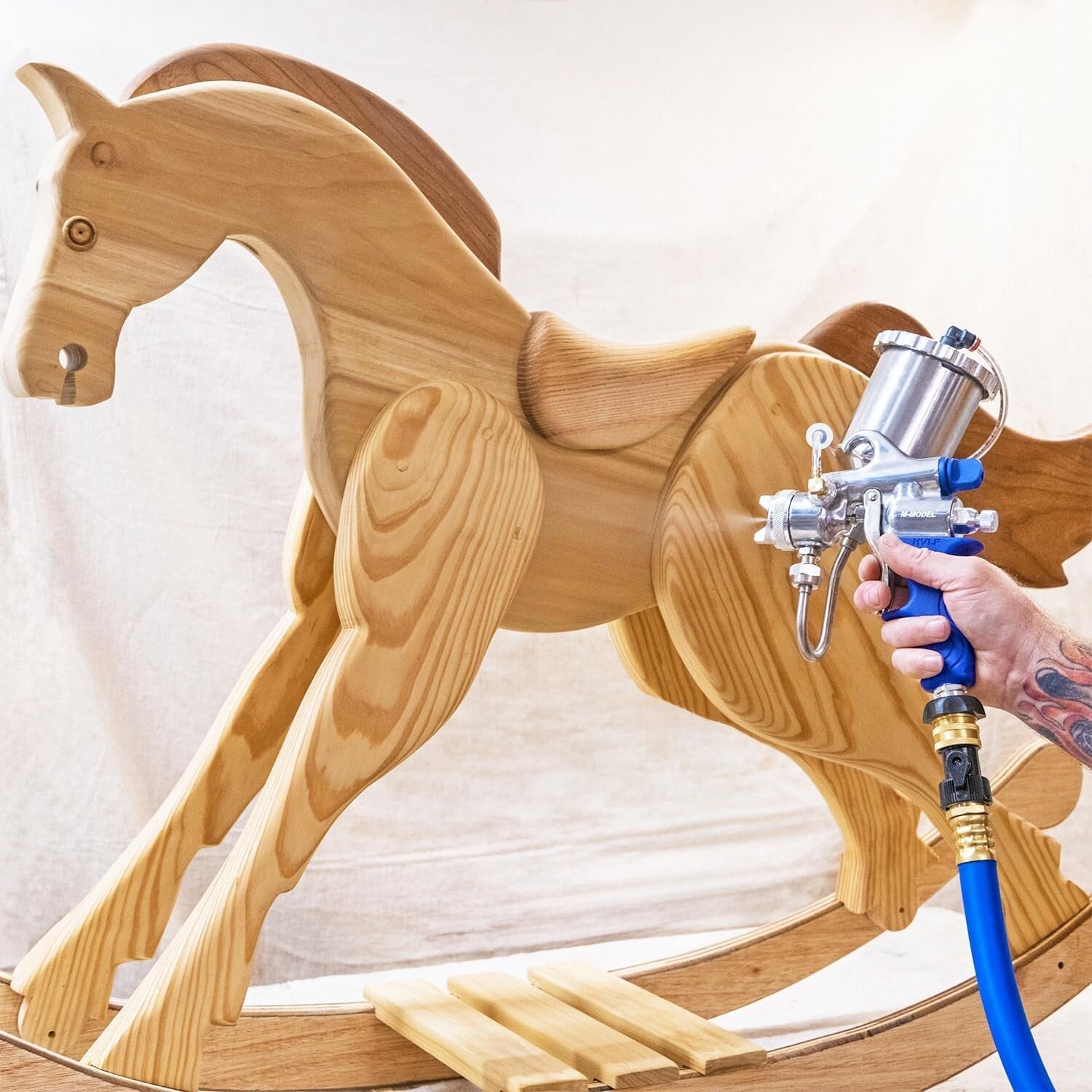 Semi-PRO 2 Gravity HVLP Spray Gun System with Lightweight Design & Accessories