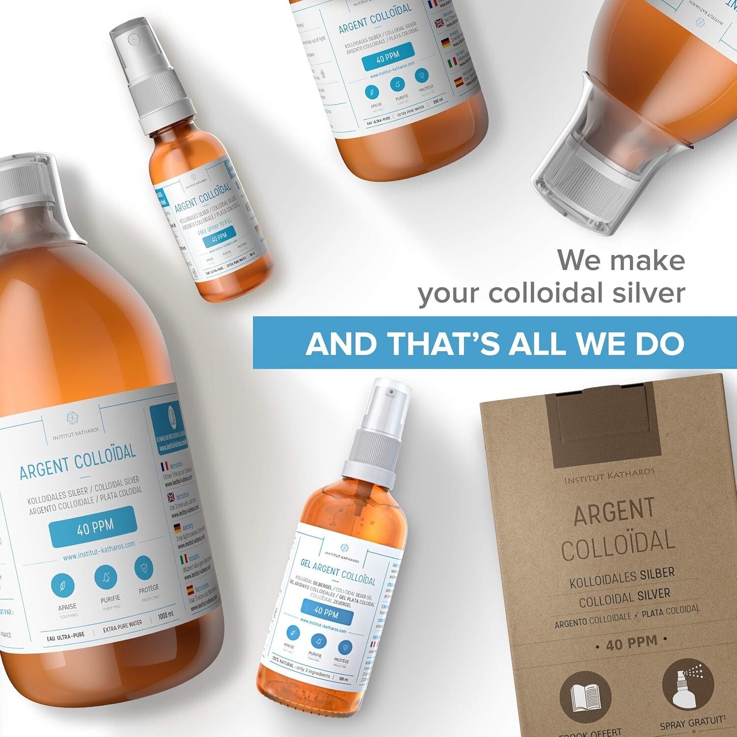 34 fl oz Liquid Silver - Natural Immune Boost with Free Spray Bottle & Guide