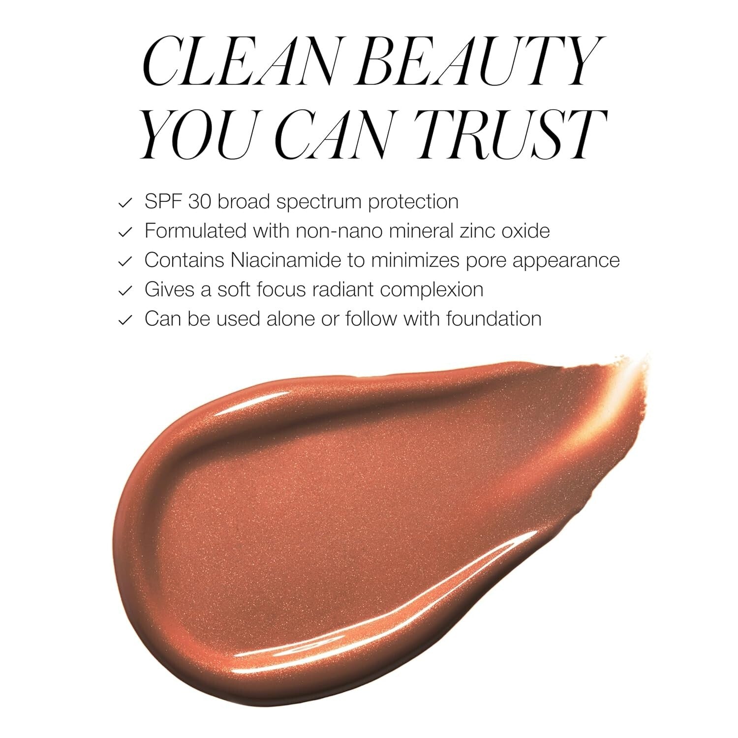 SuperNatural Radiance Tinted Sunscreen SPF 30 - Evens Skin Tone & Boosts Glow