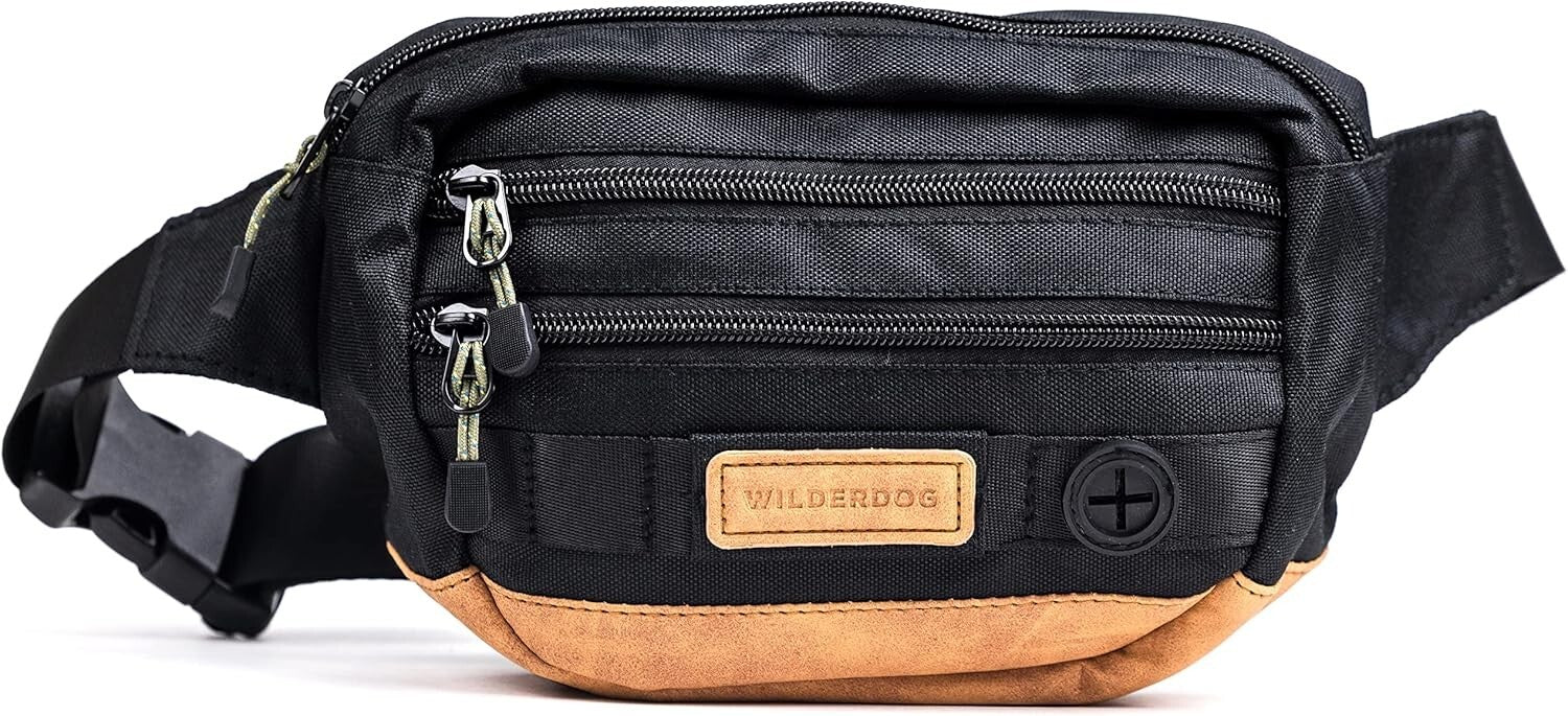 Adjustable Fanny Pack for Treats and Accessories – Lightweight Pet Bag in Black