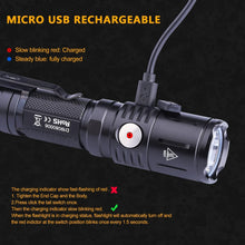 Load image into Gallery viewer, Powerful 1060 Lumens Tactical LED Flashlight - Waterproof with Adjustable Beam