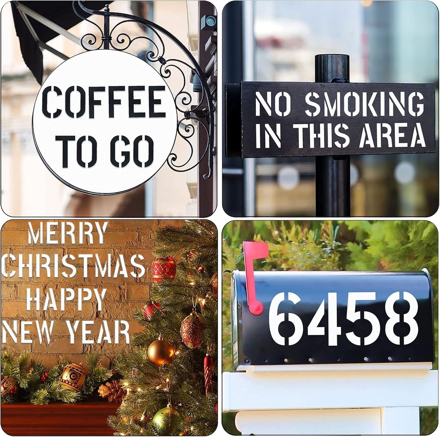 Eco-Friendly 20 Inch Letter Stencils - Reusable Alphabet Templates for Art