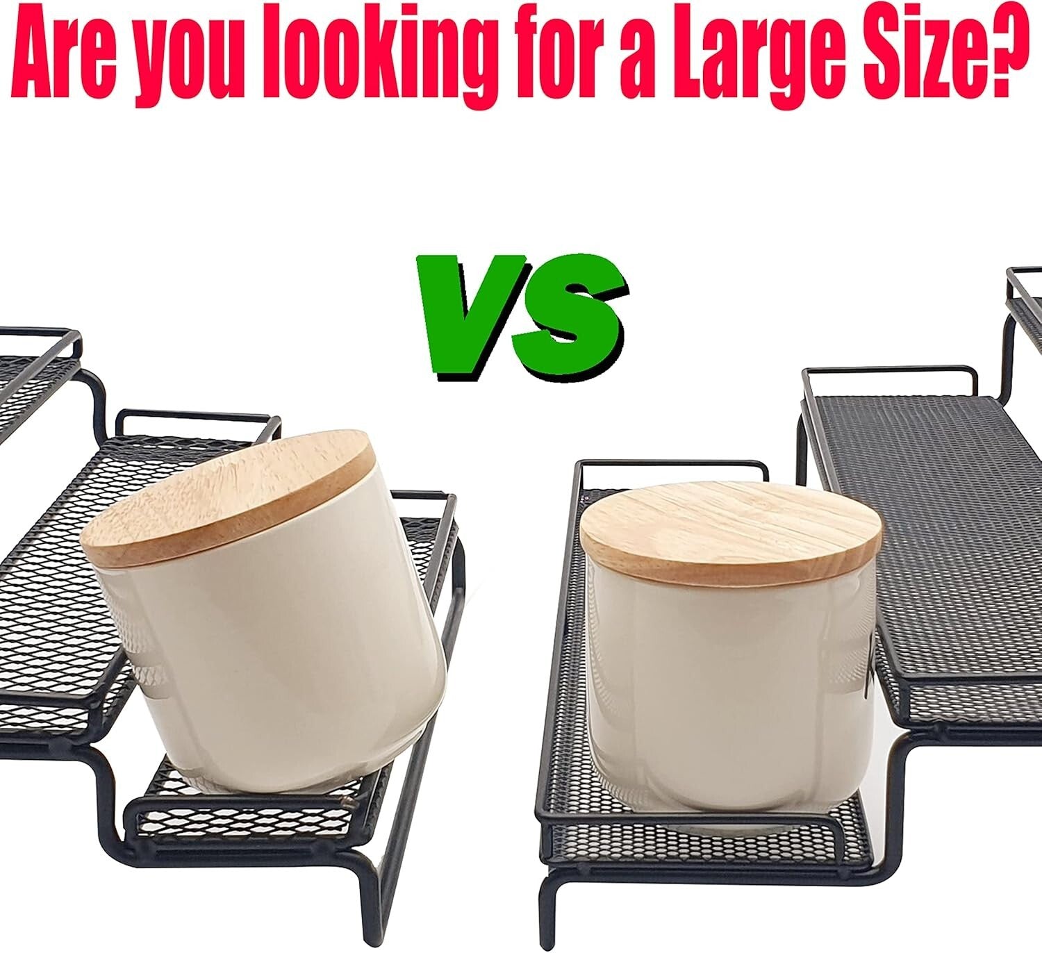 Elegant Expandable Spice Rack Organizer with Protective Railing - 14.5" to 29.1"