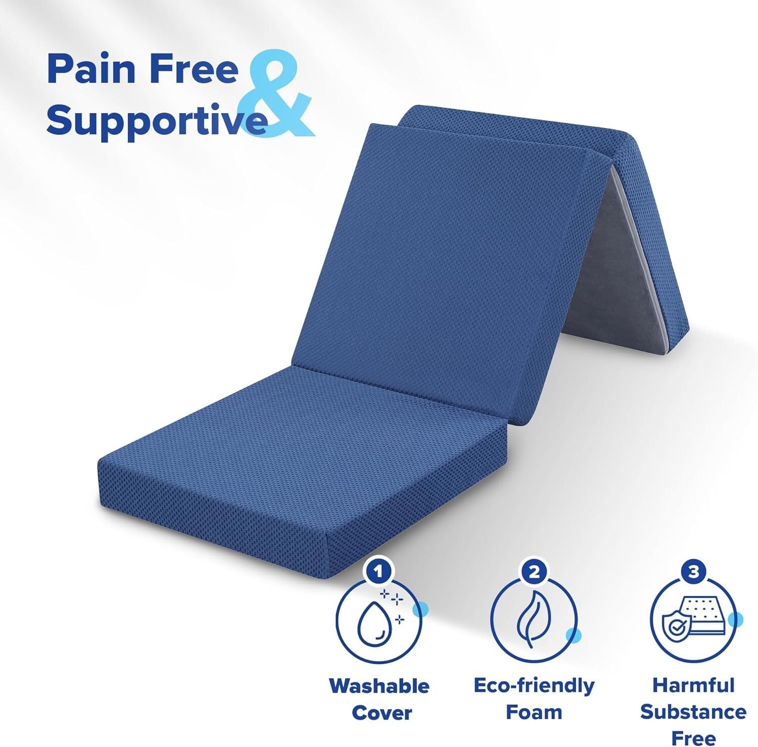 Versatile Tri-Fold Mattress and Guest Bed Solution - Cool Gel 4-Inch Comfort