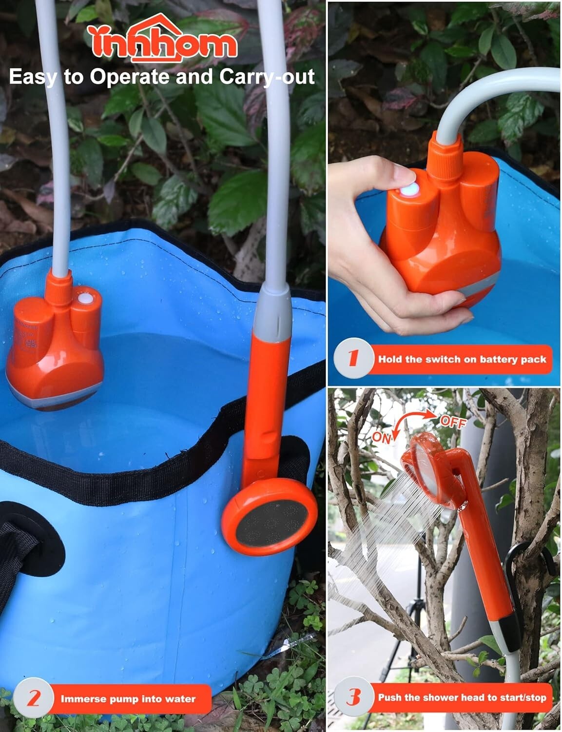 Safety Compliant Portable Shower for Camping and Outdoor Activities, Large Size