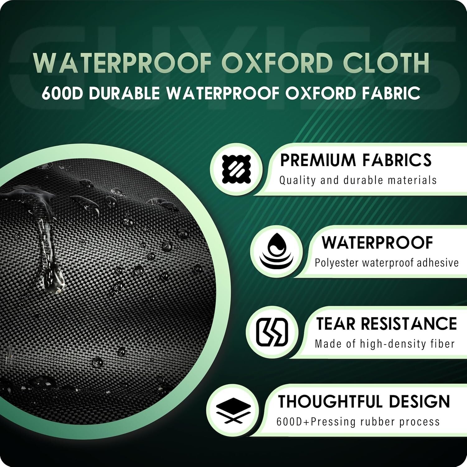 600D Windproof Generator Cover with Elastic Cord, Large Capacity Storage Pocket