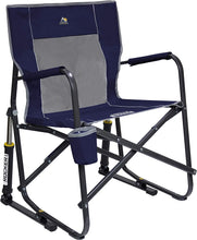 Load image into Gallery viewer, Lightweight Portable Rocking Chair with Armrests &amp; Drink Holder - Indigo
