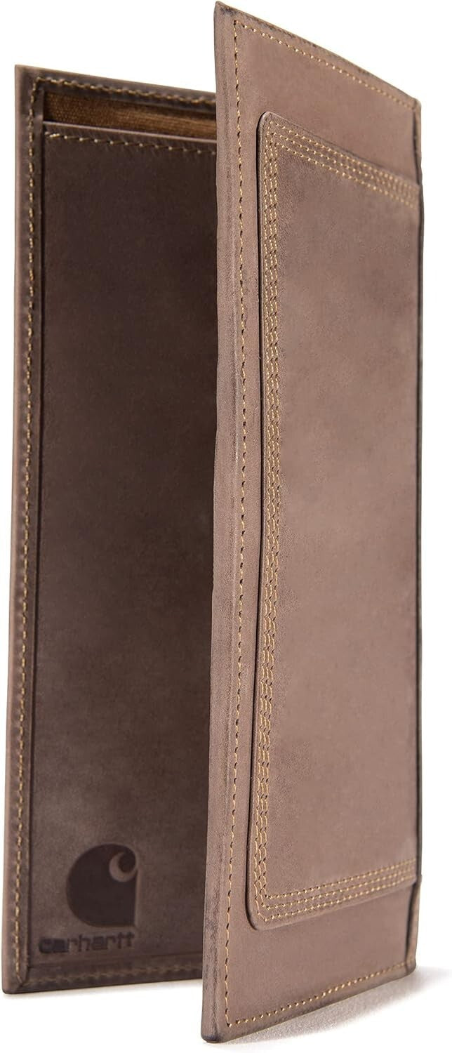 Men's Rugged Leather Triple Stitch Wallet in Brown Rodeo - Durable & Stylish