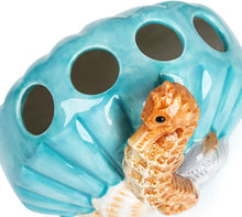 Load image into Gallery viewer, Durable and Elegant Ceramic 4-Piece Bathroom Accessories Set - Nautical Theme