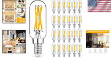Load image into Gallery viewer, 24 Pack Dimmable E12 LED Edison Bulbs, 4W &amp; Warm White 2700K Chandelier Style