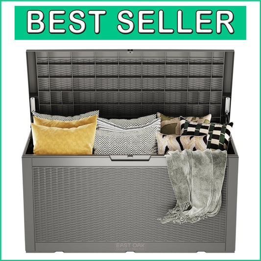 Elegant Grey 100 Gallon Waterproof Deck Box - Stylish Outdoor Storage Solutions