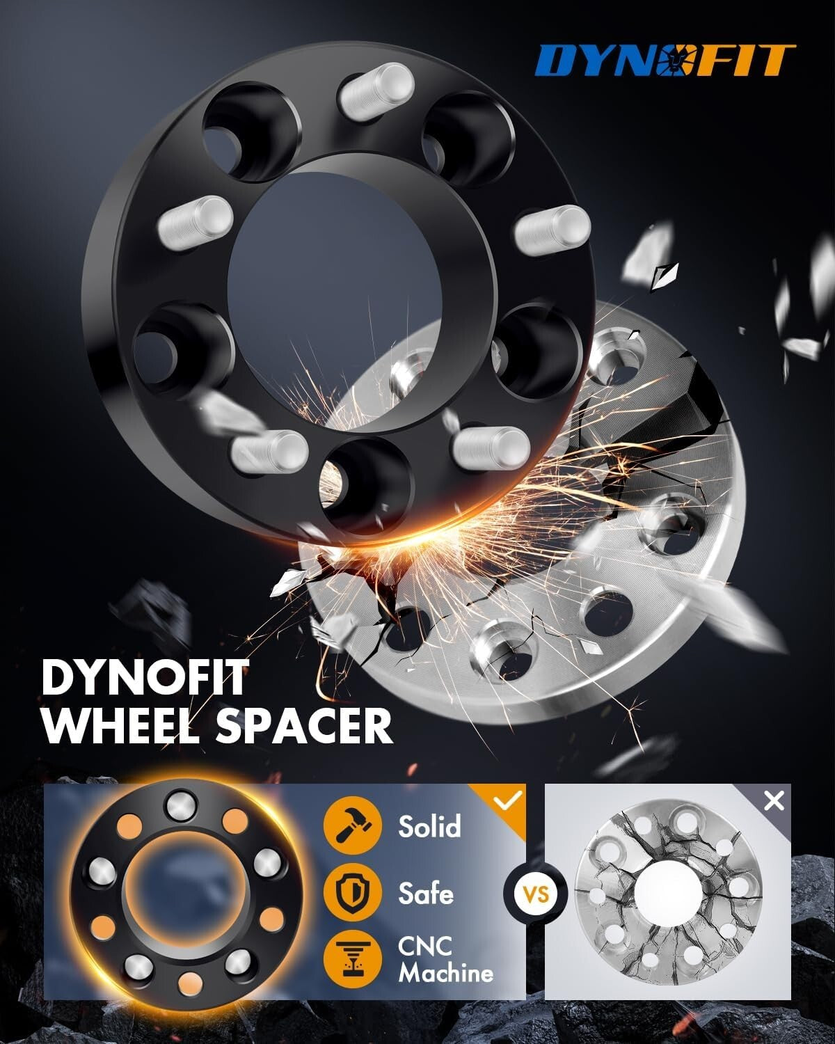 2" Aluminum Wheel Spacers - Fit for Cherokee & Mustang - Improve Stability