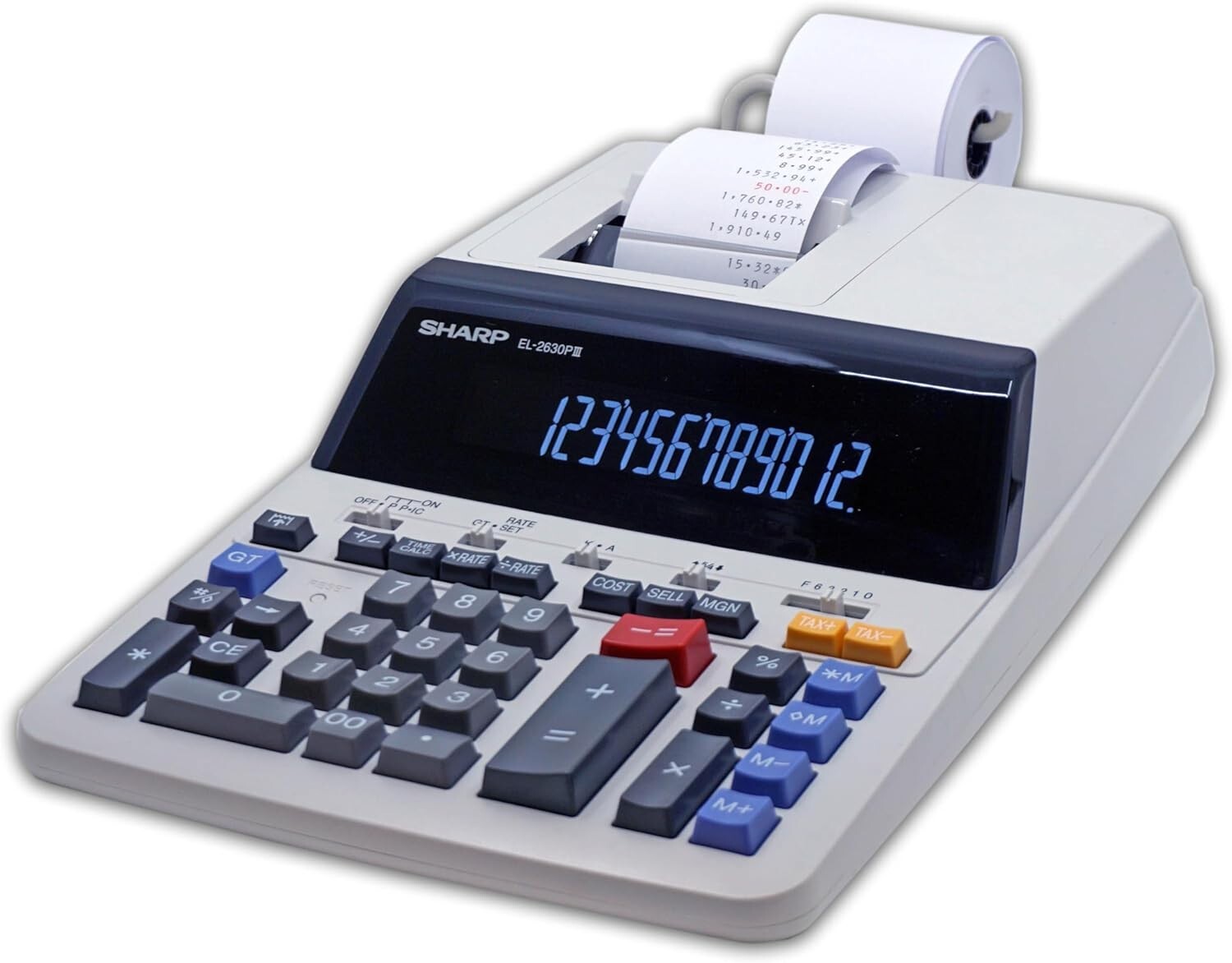 EL-2630PIII 12-Digit Printing Calculator with Fluorescent Display & Fast Output
