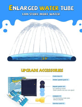 Load image into Gallery viewer, Kid-Friendly 87-Inch Water Sprinkler Mat - Safe Non-Slip Design for Outdoor Play