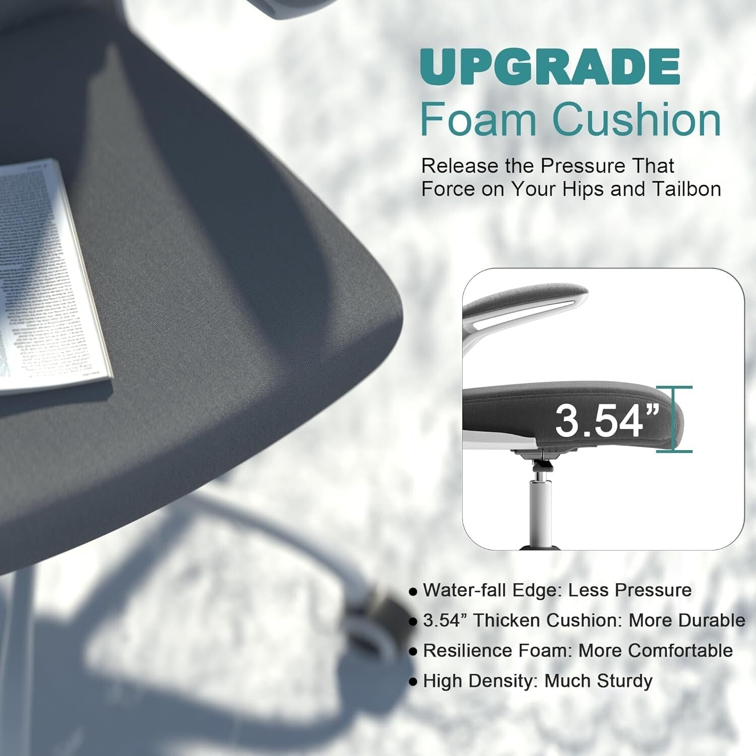 Comfy High Back Ergonomic Gamer Chair with Lumbar Support & Swivel Functionality