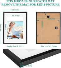 Load image into Gallery viewer, Thoughtful Gift Set - 12x16 Picture Frames in Polished Black Finish, Set of 6