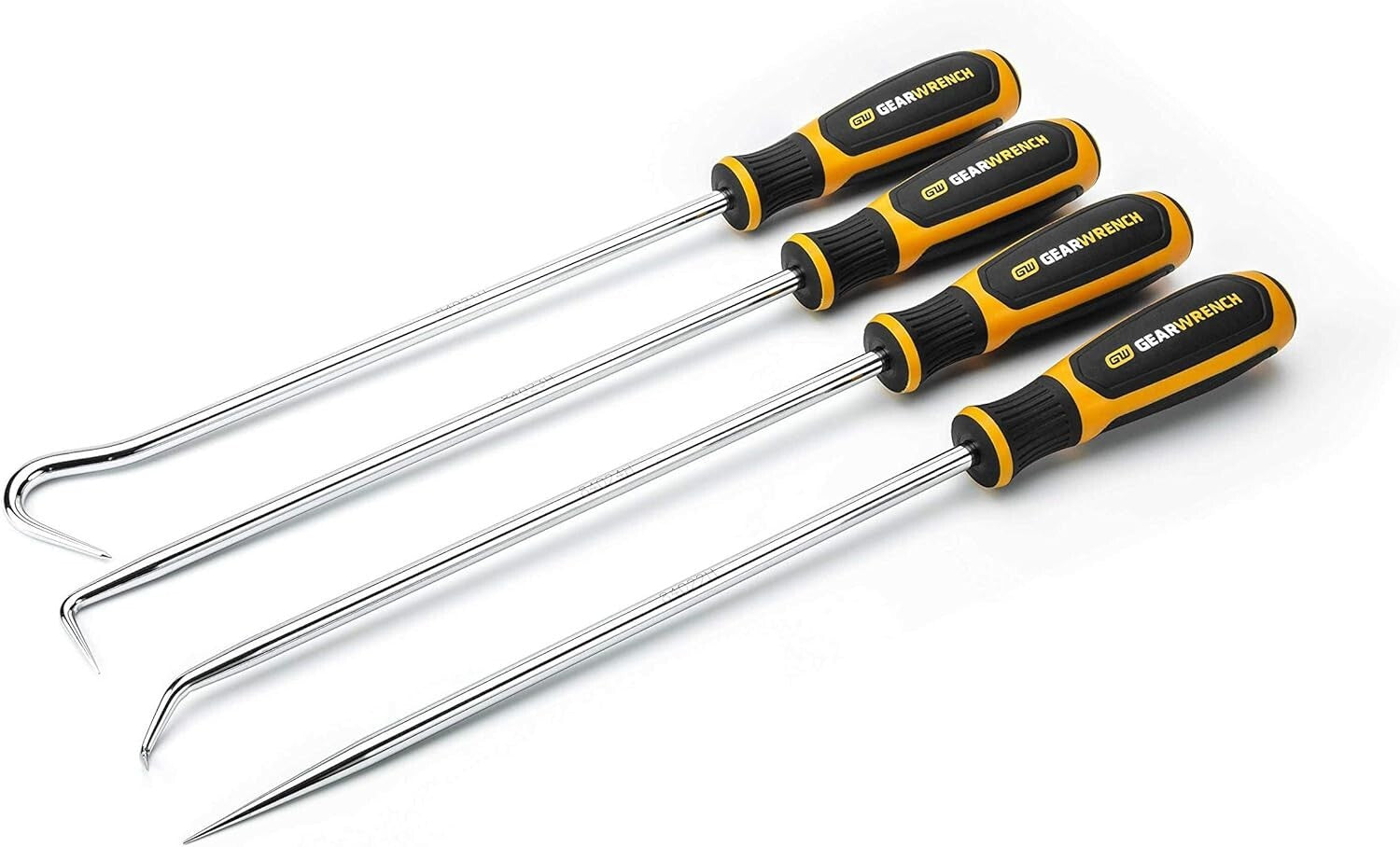 4 Pc. Heavy-Duty Hook & Pick Set with Ergonomic Handles - Professional Quality