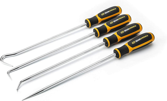 4 Pc. Heavy-Duty Hook & Pick Set with Ergonomic Handles - Professional Quality
