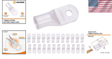 Load image into Gallery viewer, High Conductivity 25 pcs 4/0 AWG Ring Battery Cable Lugs - Non-Insulated Copper