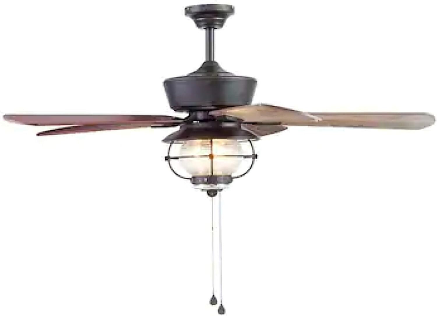 Bronze 5-Blade Ceiling Fan with Remote Control Capability and LED Light Kit