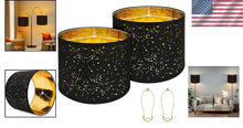 Load image into Gallery viewer, Premium 15" Drum Lamp Shades in Black - Soft Light Diffusion &amp; Easy Assembly