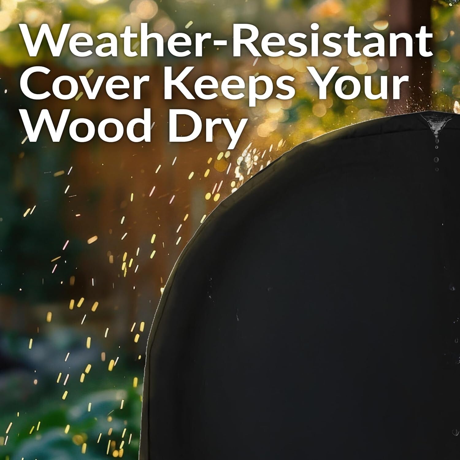 Elegant 48-Inch Firewood Rack with Weather-Resistant Cover for Indoor/Outdoor