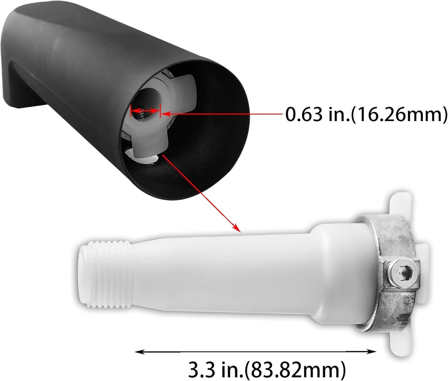 Heavy Duty Zinc Bathtub Faucet in Matte Black - Seamless and Stylish Finish